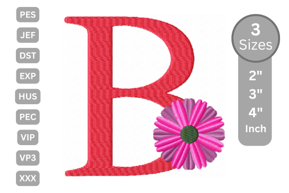 Blossom Alphabet Letter - B: A Floral Monogram Worth Stitching