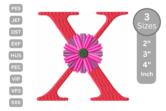 Blossom Alphabet Letter - X: A Floral Touch for Personalized Gifts