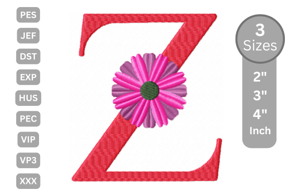 Blossom Alphabet Letter - Z Review: A Floral Touch for Custom Embroidery
