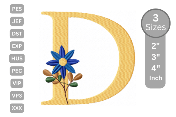 Botanical Flower Letter - D Review for Boutique Apparel