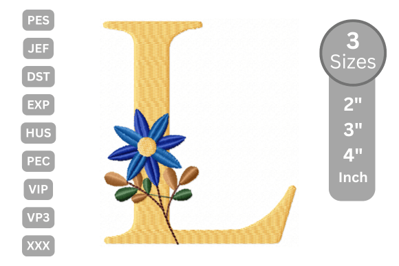 Botanical Flower Letter - L Review for Boutique Apparel