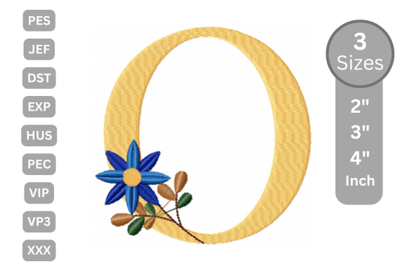 Botanical Flower Letter - O: A Seasonal Monogram Gem