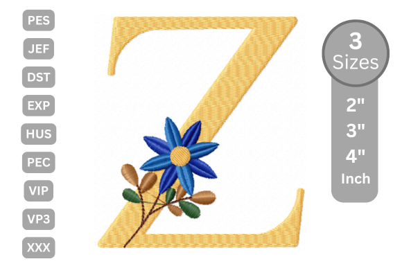 Botanical Flower Letter - Z: A Fresh Touch for Business Branding