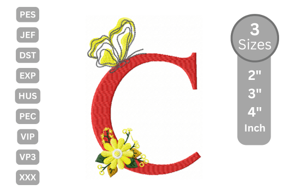 Butterfly Bloom Alphabet - C: A Seasonal Embroidery Designer’s Review