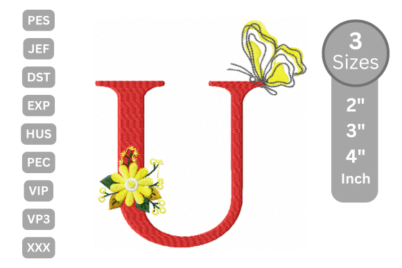 Butterfly Bloom Alphabet - U: A Designer’s Review for Boutique Sweatshirts
