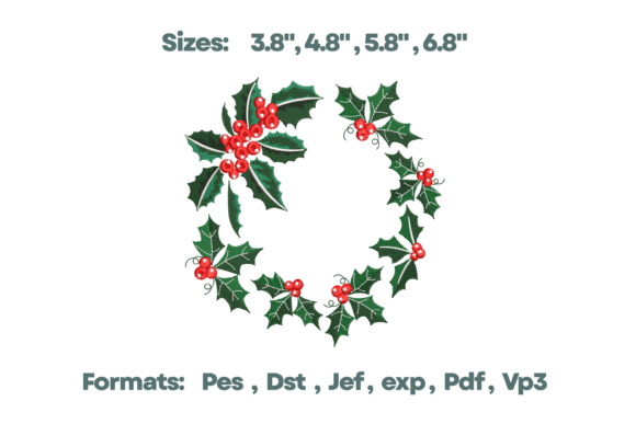 Classic Holly Berry Circle Wreath Review for Craft Fair Embroidery Sellers