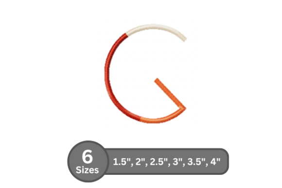 Color Bar Alphabet -G: A Designer’s Review for Boutique Sweatshirt Embroidery