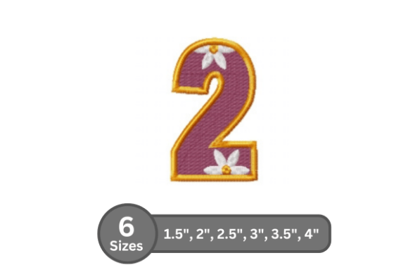 Daisy Joy Number -2: A Stylish Monogram for Seasonal Embroidery