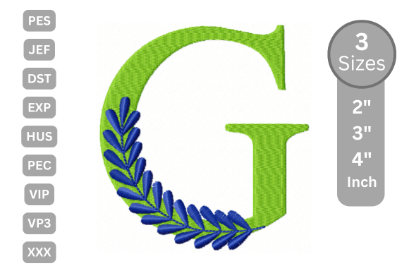 Elegant Floral Alphabet Letter-G: A Seasonal Embroidery Review