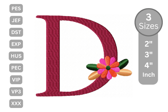 Floral Alphabet Letter - D: A Charming Touch for Personalized Gifts