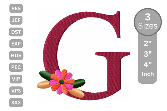 Floral Alphabet Letter - G: A Designer's Review for Boutique Apparel