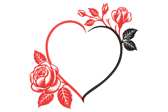 Floral Heart Frame: A Seasonal Embroidery Gem
