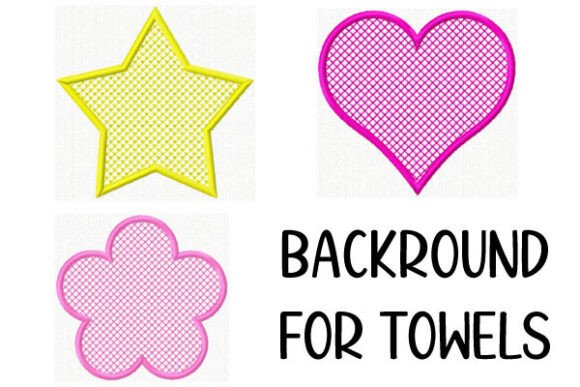 Knockdown Stitch Background Star Heart