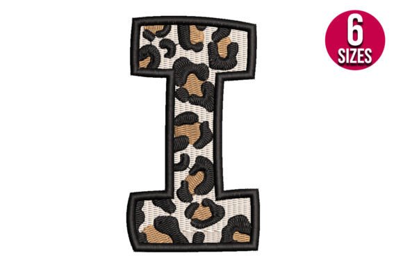 Leopard Print Alphabet Font Letter I: A Bold Statement for Boutique Apparel