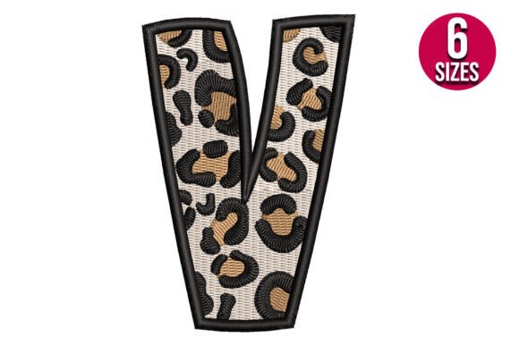 Leopard Print Alphabet Font Letter V Review