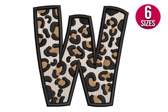 Leopard Print Alphabet Font Letter W Review for Etsy Sellers