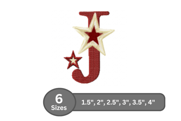 Star Pop Alphabet - J: A Stylish Touch for Seasonal Embroidery Projects