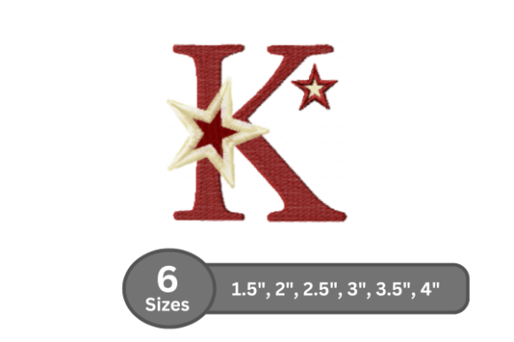 Star Pop Alphabet -K: A Stylish Monogram Choice for Real Embroidery Projects