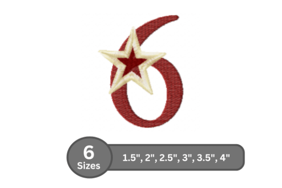 Star Pop Number -6: A Stylish Monogram for Etsy Sellers