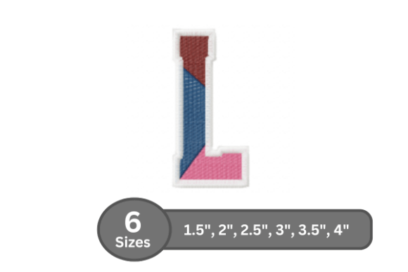Street Varsity Alphabet - L: A Sharp Monogram for Etsy Sellers